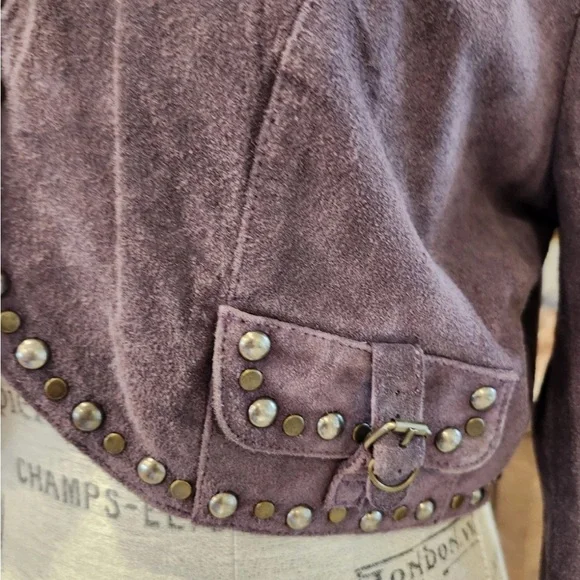 Double D Ranch heavily embellished pocketed, Bolero suede jacket RARE